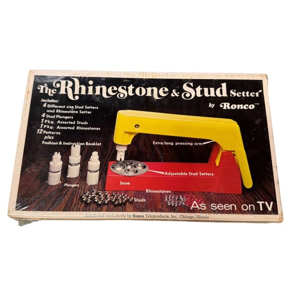Vintage The Rhinestone & Stud Setter by Ronco 1974 USA SEALED Bedazzle Fun Kit - Picture 1 of 7